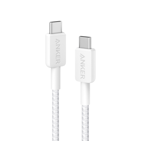 CABLE ANKER 322 USB-C A USB-C 0,9M 60W BLANCO