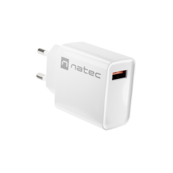 CARGADOR NATEC RIBERA 18W 1XUSB-A QC3-0 BLANCO