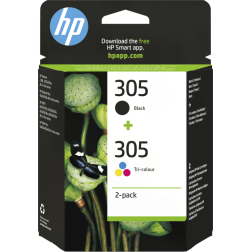 TINTA HP 305 PACK COLOR NEGRO