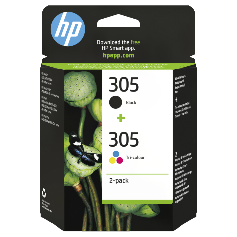 TINTA HP 305 PACK COLOR NEGRO