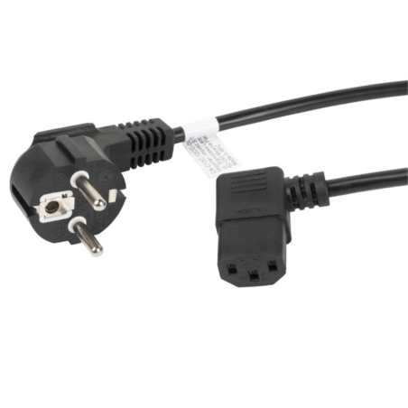 CABLE DE ALIMENTACION LANBERG SCHUKO CEE 7-7 A IEC320 C13 ACODADO 1-8M