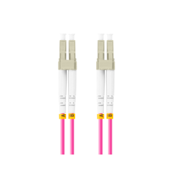 CABLE DE FIBRAOPTICA LANBERG 2M MULTI LC-UPC-LC-UPC DUPLEX OM4 50-125 LSZH VIOL