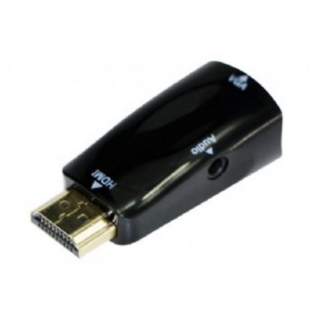 ADAPTADOR GEMBIRD HDMI A VGA HEMBRA CON 3,5MM AUDIO 0,15M