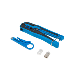 KIT LANBERG NETWORK CON CRIMPADORA Y STRIPPING, CONECTORES RJ45