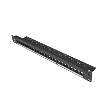 PATCH PANEL LANBERG 24 PUERTOS 1U RACK 19 PARA MODULOS KEYSTONE NEGRO