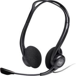 Auriculares Logitech Headset PC 960- con Micrófono- USB- Negros