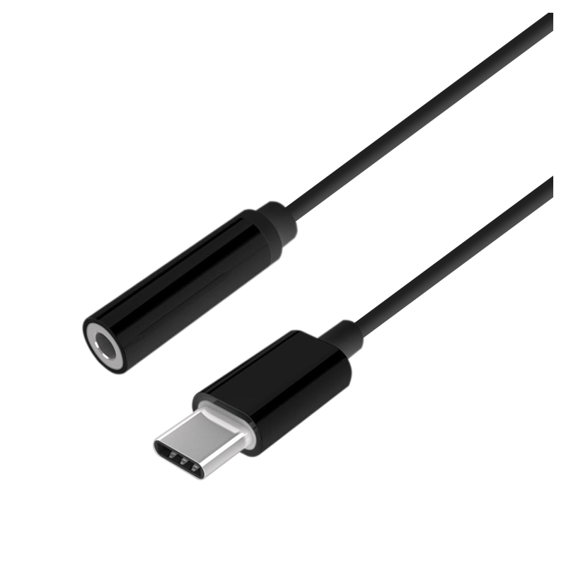 ADAPTADOR USB-C M A JACK 3-5 H AISENS 15CM NEGRO