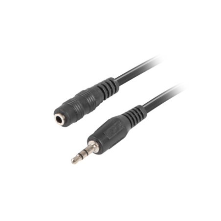 CABLE LANBERG ESTEREO JACK 3-5 MM MACHO A JACK 3-5 MM HEMBRA NEGRO 1-5 M