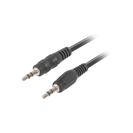 CABLE ESTEREO LANBERG JACK 3-5MM MACHO-JACK 3-5MM MACHO 1-2M NEGRO