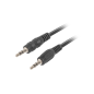 CABLE ESTEREO LANBERG JACK 3-5MM MACHO-JACK 3-5MM MACHO 1-2M NEGRO