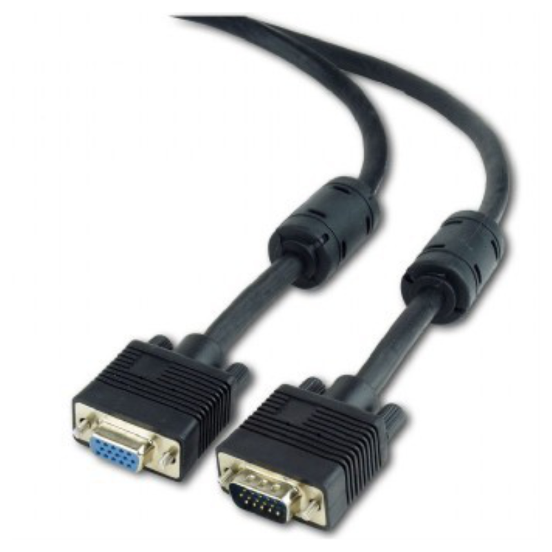 Cable VGA M-H Mcoax 2m BK Ferr