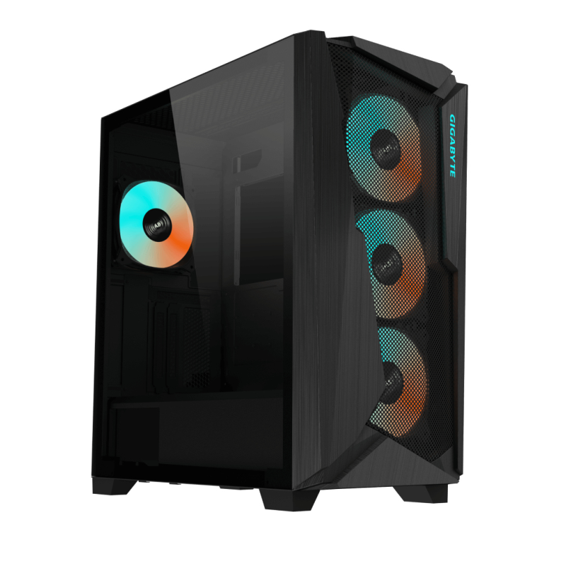 CAJA GAMING GIGABYTE AC301GW ATX 2XUSB3-0 1XUSBC RGB S-F NEGRO