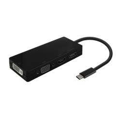 CABLE CONVERSOR AISENS USB-C A DISPLAYPORT-DVI-HDMI-VGA NEGRO 15CM