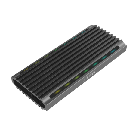 CAJA EXTERNA AISENS M-2 RGB GAMING SATA NVME A USB3-1 GEN2 GRIS