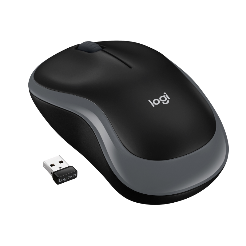 Ratón Inalámbrico Logitech M185- Hasta 1000 DPI- Gris