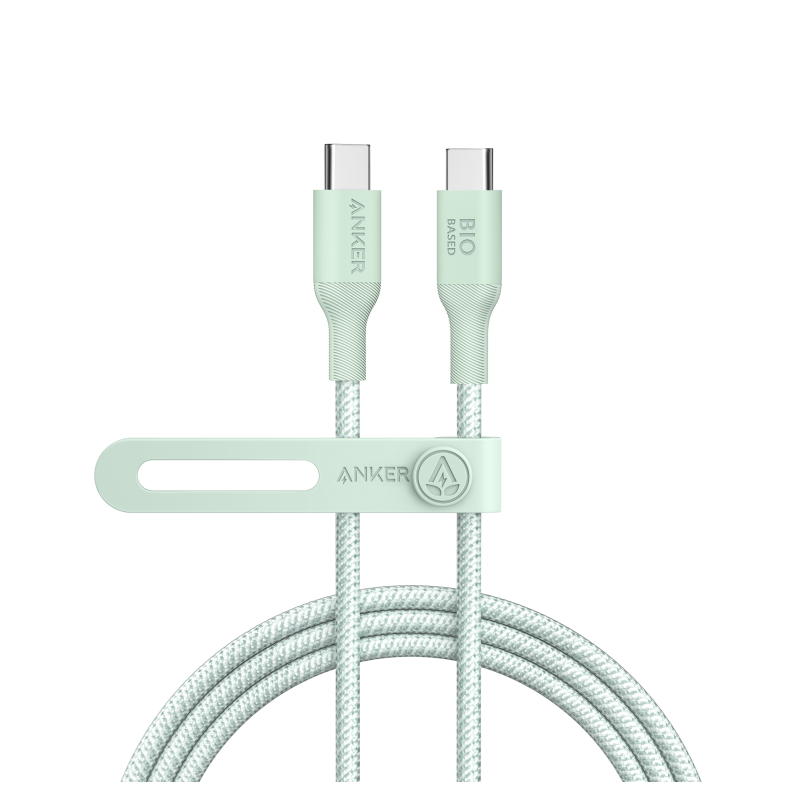 CABLE ANKER 544 USB-C TO USB-C CABLE (6FT 140W BIO-NYLON GREEN)