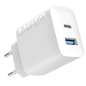 CARGADOR ANKER WALL CHARGER (20W 1A1C WHITE)