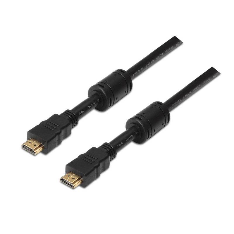 CABLE HDMI AISENS ALTA VELOCIDAD CON FERRITA A-M-A-M NEGRO 10M