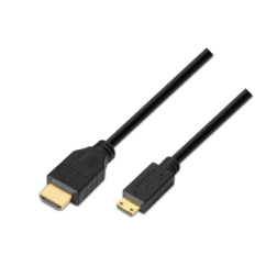 Cable HDMI Aisens A119-0114- HDMI Macho - Mini HDMI Macho- 1-8m- Negro