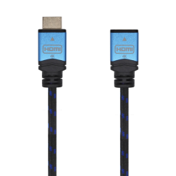 Cable Alargador HDMI Aisens A120-0453- HDMI Macho - HDMI Hembra- 2m- Negro- Azul