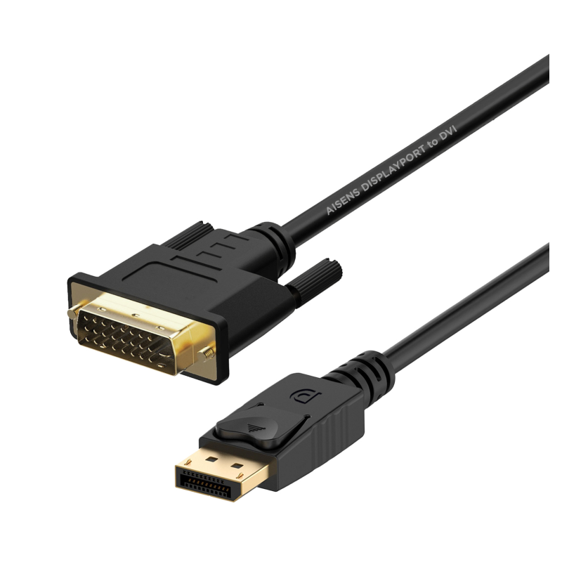 CABLE CONVERSOR AISENS DISPLAYPORT A DVI DP-M-DVI-M NEGRO 2-0M