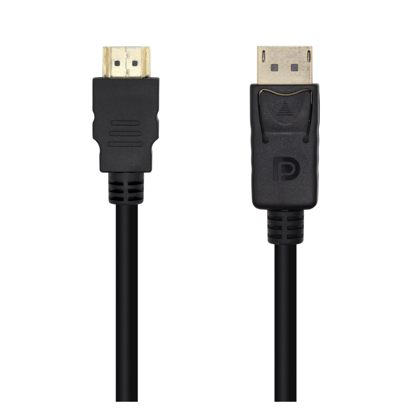 Cable Conversor Aisens A125-0460- Displayport Macho - HDMI Macho- 3m- Negro