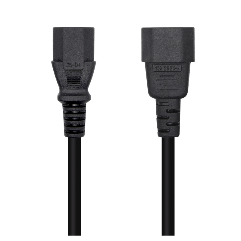 Cable Alimentación Aisens A132-0532- IEC C13 Hembra - IEC C14 Macho- 10m- Negro