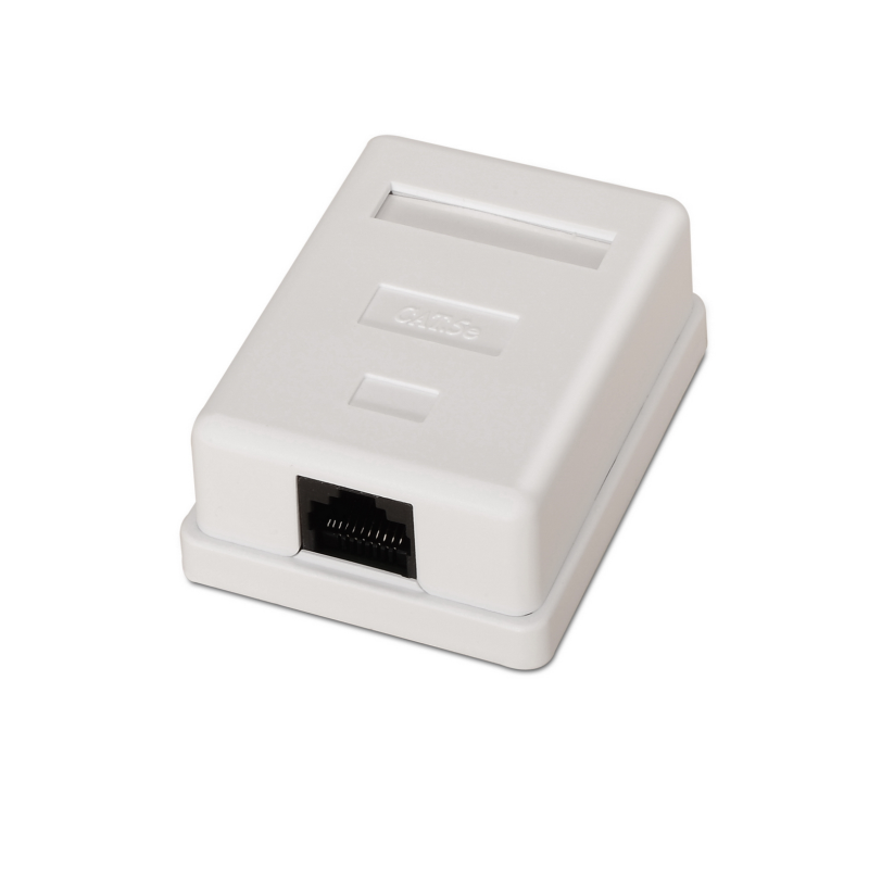 ROSETA DE SUPERFICIE AISENS RJ45 CAT-5E UTP 1 TOMA BLANCO