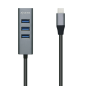 HUB AISENS USB 3-1 USB-C USB-C-M-4XTIPO A-H GRIS 10CM