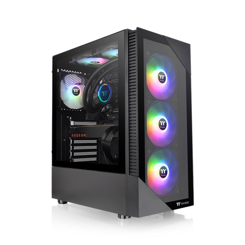 CAJA THERMALTAKE VIEW200 TG ARGB ATX 2XUSB 3-2 SIN FUENTE NEGRO