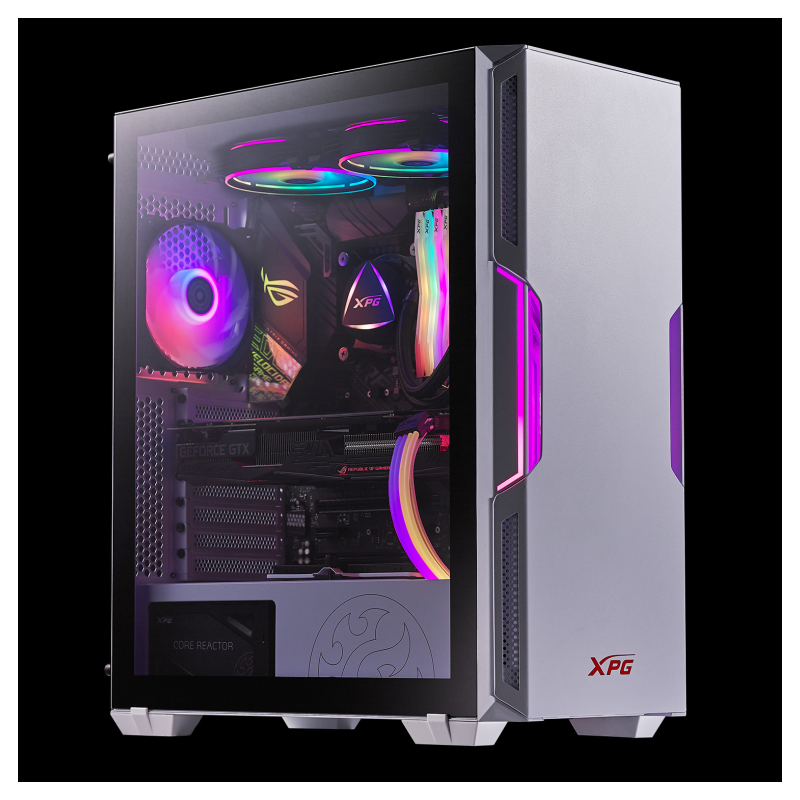 CAJA GAMING XPG STARKER ATX 2XUSB SIN FUENTE ARGB BLANCO