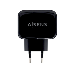 AISENS CARGADOR USB 17W 5V 3-4A 2xUSB CON CONTROL AI NEGRO