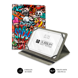 FUNDA TABLET SUBBLIM TRENDY CASE GRAFFITI 10,1"