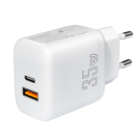 CARGADOR LEOTEC 35W 1 USB C PD+1 USB A NEGRO COMPATIBLE CON APPLE Y SAMSUNG