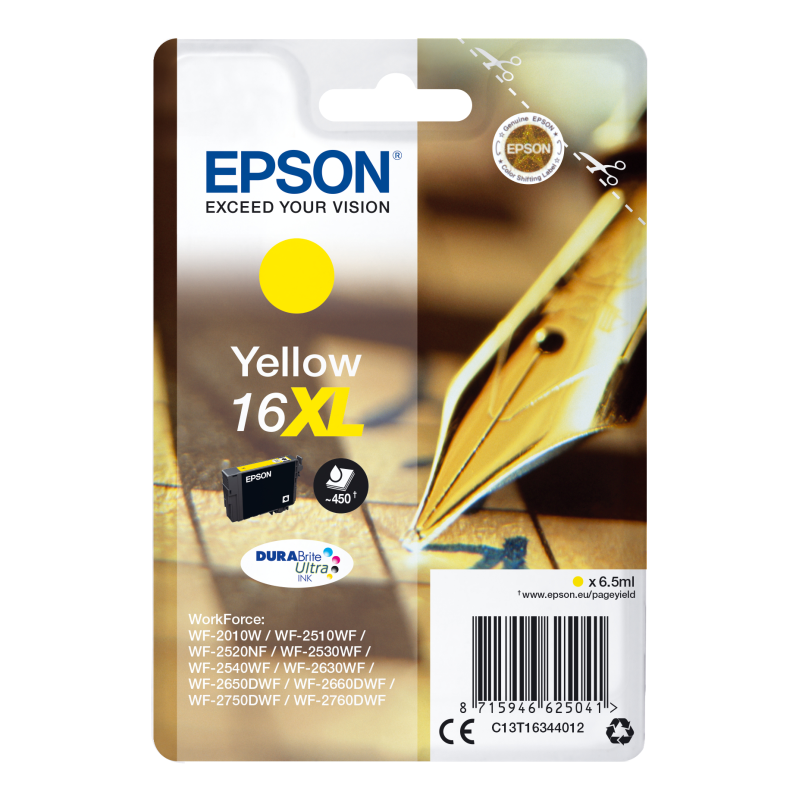 TINTA EPSON DURABRITE 16XL AMARILLO WF2630WF WF2010