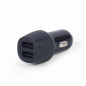 CARGADOR DE COCHE USB GEMBIRD DE 2 PUERTOS, 4,8 A, NEGRO