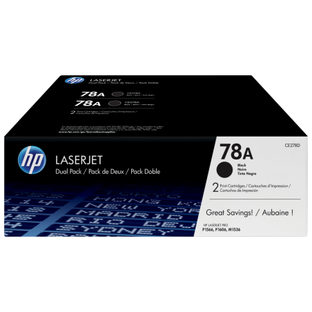 TONER HP 78A PACK AHORRO NEGRO X 2