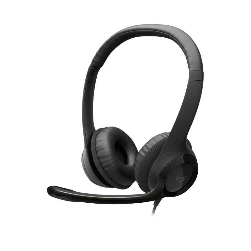 Auriculares Logitech H390- con Micrófono- USB- Negros