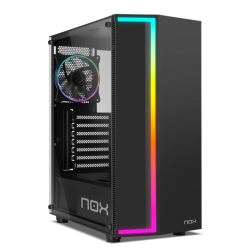 CAJA NOX INFINITY GAMA rgbRAINBOW ATX 1XUSB3-0 2XUSB2-0 NEGRO RGB