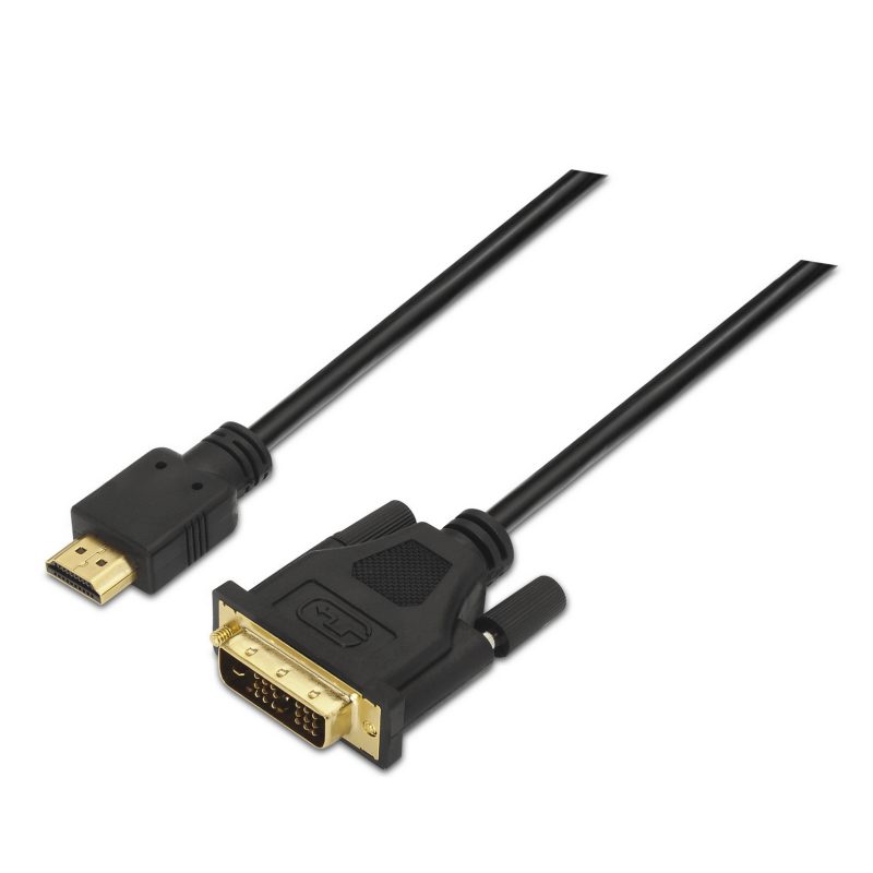 CABLE AISENS DVI A HDMI DVI18 1 M-HDMI A M NEGRO 1-8M