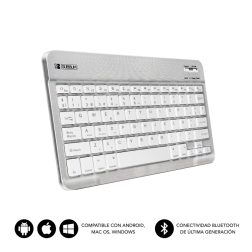 Teclado Compacto Inalámbrico por Bluetooth Subblim Smart- Plata