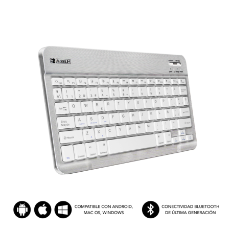 TECLADO TABLET SUBBLIM SMART BT KEYBOARD SILVER