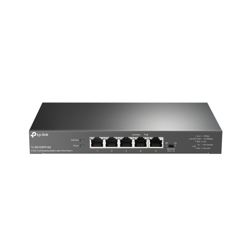 5-PORT 2-5G DESKTOP SWITCH WITH 4-PORT POE++