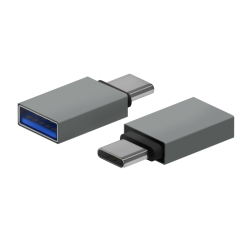 MINI ADAPTADOR AISENS ALUMINIO USB 3-2 GEN1 3A USB-C-M-A-H GRIS