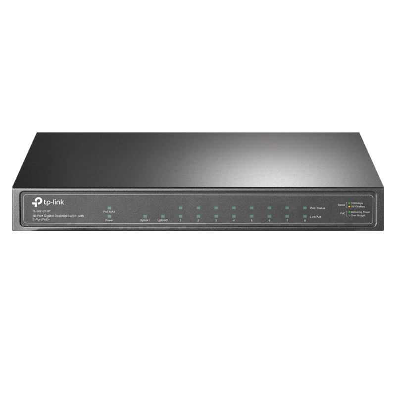 SWITCH TP-LINK 10 PORT GB POE+ 8 PORT POE