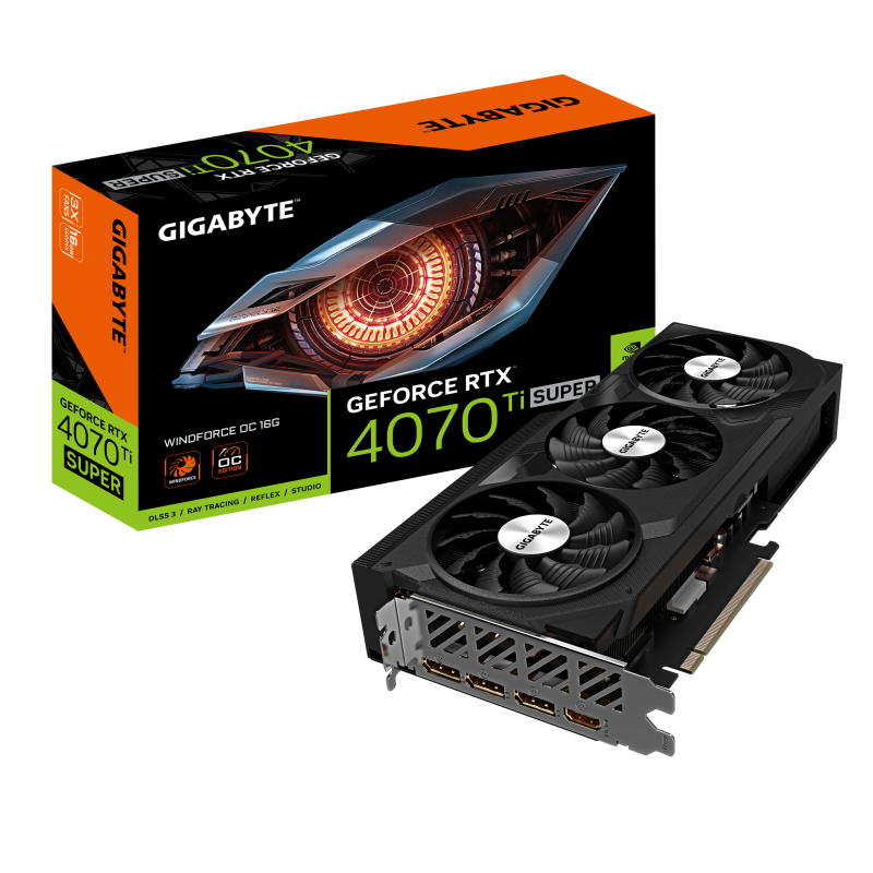 TARJETA GRÁFICA GIGABYTE RTX 4070 TI SUPER WINDFORCE OC 16