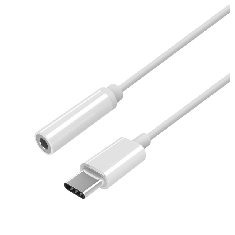 CABLE CONVERSOR AISENS USB-C A AUDIO USB-C-M-JACK 3-5-H BLANCO 15CM