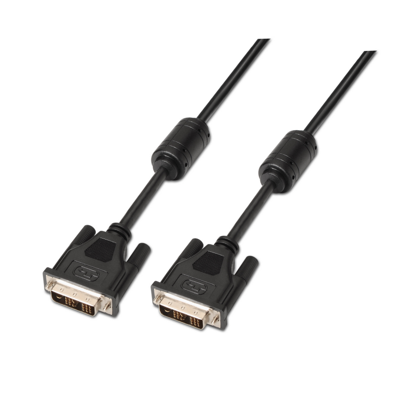 CABLE AISENS DVI SINGLE LINK 18+1 CON FERRITA M-M NEGRO 1-8M