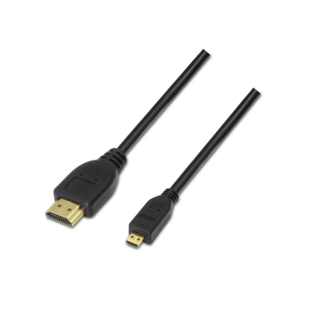 Cable Micro HDMI Aisens A119-0116- HDMI Macho - Micro HDMI Macho- 0-8m- Negro