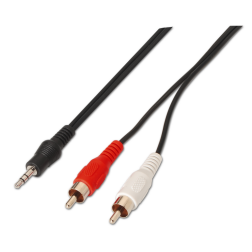 CABLE AUDIO AISENS ESTEREO JACK 3-5 M-2XRCA M NEGRO 1-5M